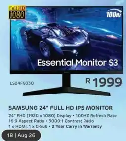 Computer Mania SAMSUNG 24" FULL HD IPS MONITOR offer