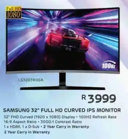 Computer Mania SAMSUNG 32" FULL HD CURVED IPS MONITOR offer