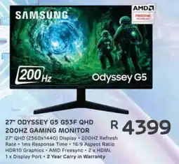 Computer Mania SAMSUNG ODYSSEY G5 G53F QHD 200HZ GAMING MONITOR offer