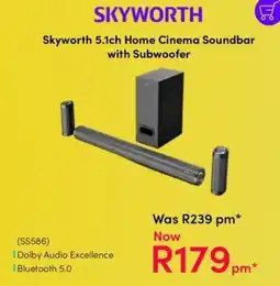 Teljoy Skyworth 5.1ch Home Cinema Soundbar with Subwoofer offer