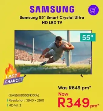 Samsung 55" Smart Crystal Ultra HD LED TV