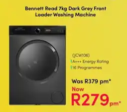 Teljoy Bennett Read 7kg Dark Grey Front Loader Washing Machine offer