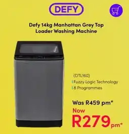 Teljoy Defy 14kg Manhattan Grey Top Loader Washing Machine offer