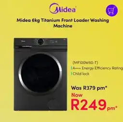 Teljoy Midea 6kg Titanium Front Loader Washing Machine offer