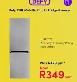 Teljoy Defy 350L Metallic Combi Fridge/Freezer offer