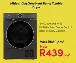 Teljoy Midea 10kg Grey Heat Pump Tumble Dryer offer