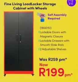 Teljoy Fine Living LoadLocker Storage Cabinet with Wheels offer