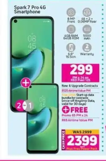 MTN Tecno Mobile - Spark 7 Pro 4G Smartphone offer