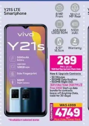 MTN Vivo - Y21s LTE Smartphone offer