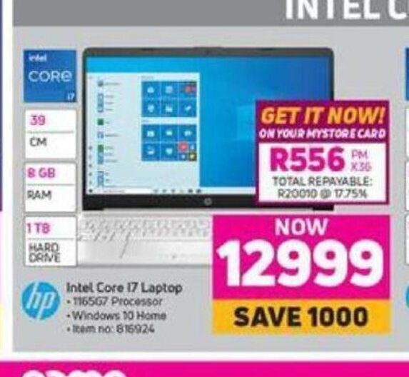 Hp Intel Core i7 Laptop offer at MTN