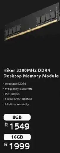 Computer Mania Hiksemi Hiker 3200MHz DDR4 Desktop Memory Module 8GB offer