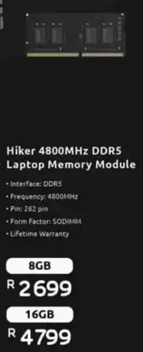 Computer Mania Hiksemi Hiker 4800MHz DDR5 Laptop Memory Module offer