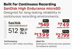Computer Mania SanDisk High Endurance microSD offer