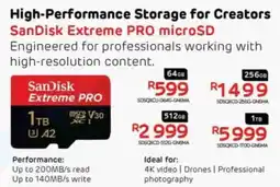 Computer Mania SanDisk Extreme PRO microSD offer