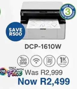 Computer Mania Brother DCP-1610W Black and White Laser Printer offer