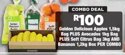 OK Foods Citrus Golden Delicious Apples plus Avocados plus Soft Citrus Bag and Bananas offer