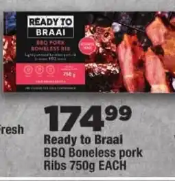 OK Foods Ready to Braai BBQ Boneless pork Ribs offer