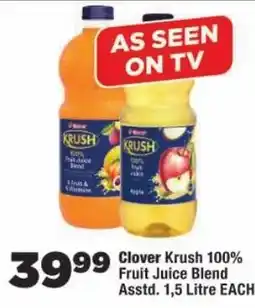 OK Foods Clover Krush 100% Fruit Juice Blend offer