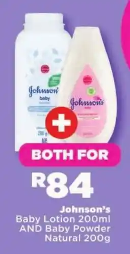 OK Foods Johnson's Baby Lotion and Baby Powder Natural offer