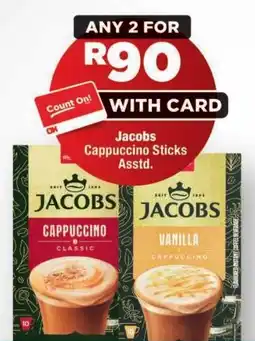 OK Foods Jacobs Cappuccino Sticks Assorted offer