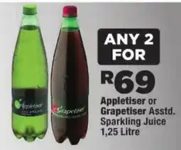 OK Foods Appletiser or Grapetiser Asstd. Sparkling Juice offer