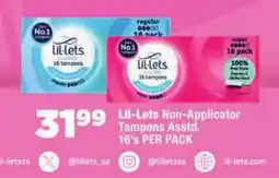 OK Foods Lil-Lets Non-Applicator Tampons Assd. offer