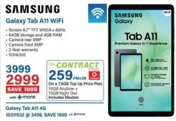 Incredible Connection Samsung Galaxy Tab A11 WiFi offer