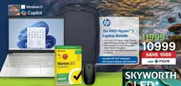 Incredible Connection Hp 15s AMD Ryzen 3 Laptop Bundle offer
