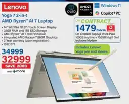 Incredible Connection Lenovo Yoga 7 2-in-1 AMD Ryzen AI 7 Laptop offer