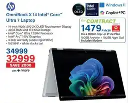 Incredible Connection HP OmniBook X 14 Intel Core Ultra 7 Laptop offer