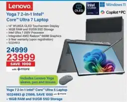 Incredible Connection Lenovo Yoga 7 2-in-1 Intel Core Ultra 7 Laptop offer