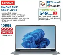 Incredible Connection Lenovo IdeaPad 3 AMD Athlon Laptop offer