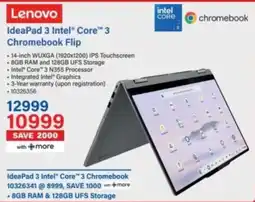 Incredible Connection Lenovo IdeaPad 3 Intel Core 3 Chromebook Flip offer