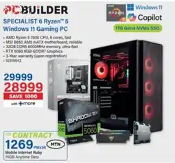 Incredible Connection SPECIALIST 6 Ryzen 5 Windows 11 Gaming PC offer
