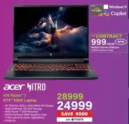 Incredible Connection acer NITRO V16 Ryzen™ 7 RTX™ 5060 Laptop offer