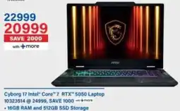 Incredible Connection Cyborg 17 Intel Core 7 RTX 5050 Laptop offer