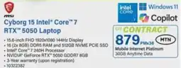 Incredible Connection msr Cyborg 15 Intel® Core™ 7 RTX™ 5050 Laptop offer