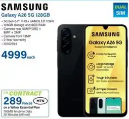 Incredible Connection SAMSUNG Galaxy A26 5G 128GB offer