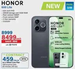 Incredible Connection HONOR 600 Lite offer