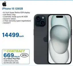 Incredible Connection iPhone 15 128GB offer