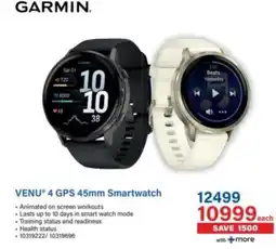 Incredible Connection GARMIN VENU 4 GPS 45mm Smartwatch offer
