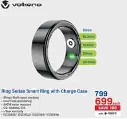 Incredible Connection Volkano Ring Series Smart Ring with Charge Case offer
