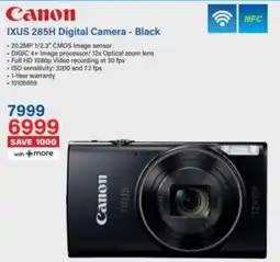 Incredible Connection Canon IXUS 285H Digital Camera - Black offer