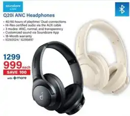 Incredible Connection Soundcore Q20i ANC Headphones offer