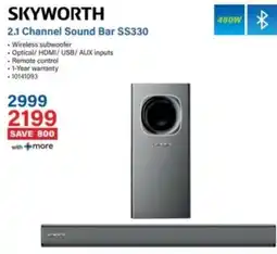 Incredible Connection SKYWORTH 2.1 Channel Sound Bar SS330 offer
