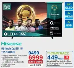Incredible Connection Hisense 55-inch QLED 4K offer