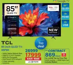Incredible Connection TCL 85-inch QLED TV-85P8K offer