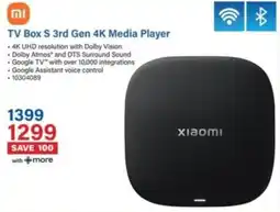 Incredible Connection TV Box S 3rd Gen 4K Media Player Xiaomi offer