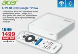 Incredible Connection Acer AiTV 4K UHD Google TV Box offer