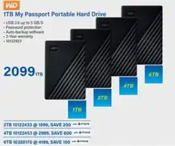 Incredible Connection WD My Passport Portable Hard Drive offer